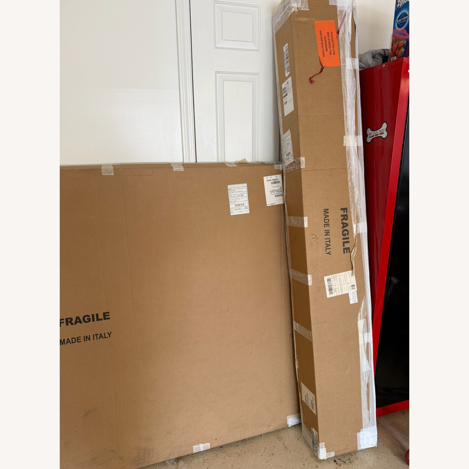 Crate & Barrel Mto Harbor Blue Wood King Bed - image-3