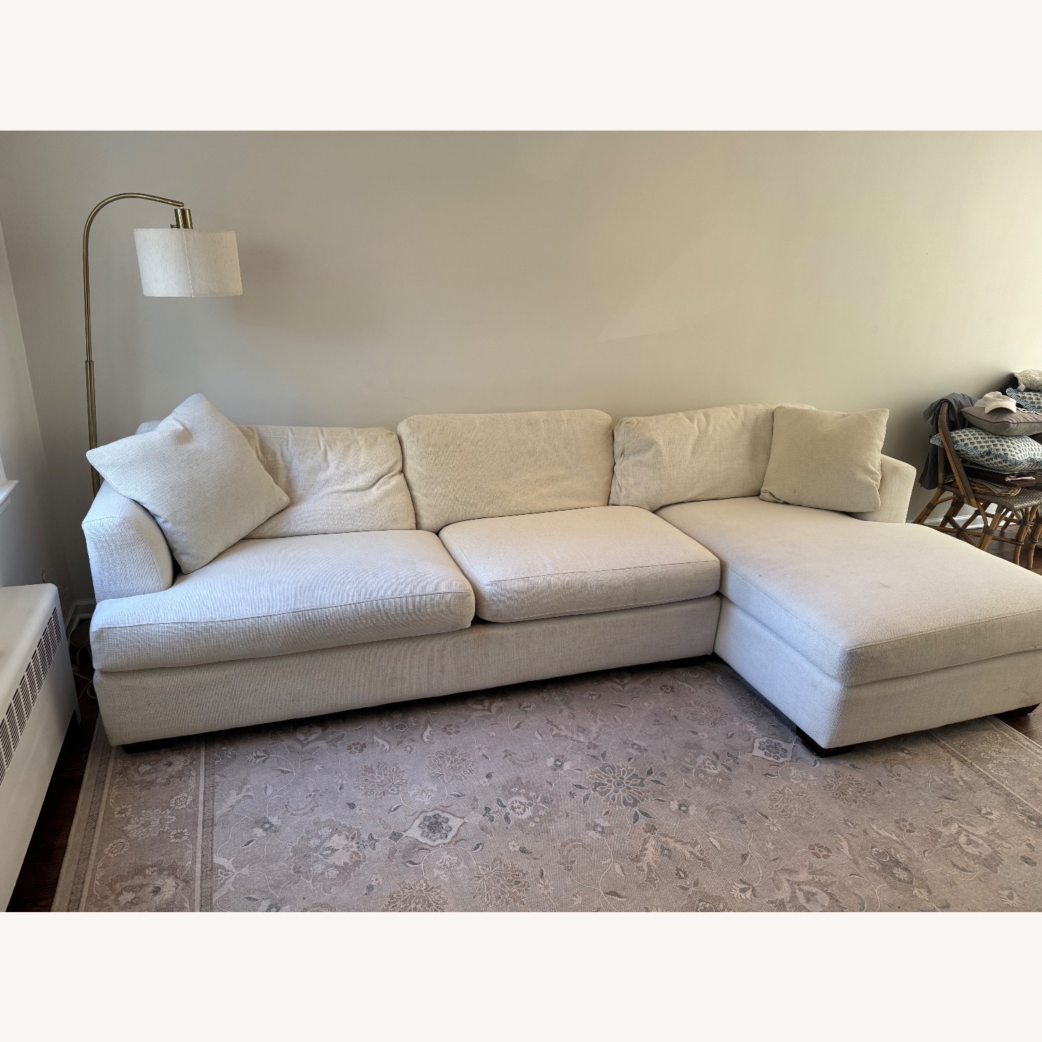 Joss & Main Natural Linen 2 Piece Sectional - image-4