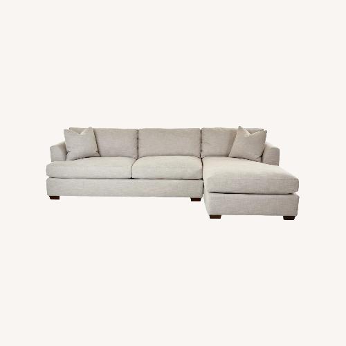 Used Joss & Main Natural Linen 2 Piece Sectional for sale on AptDeco