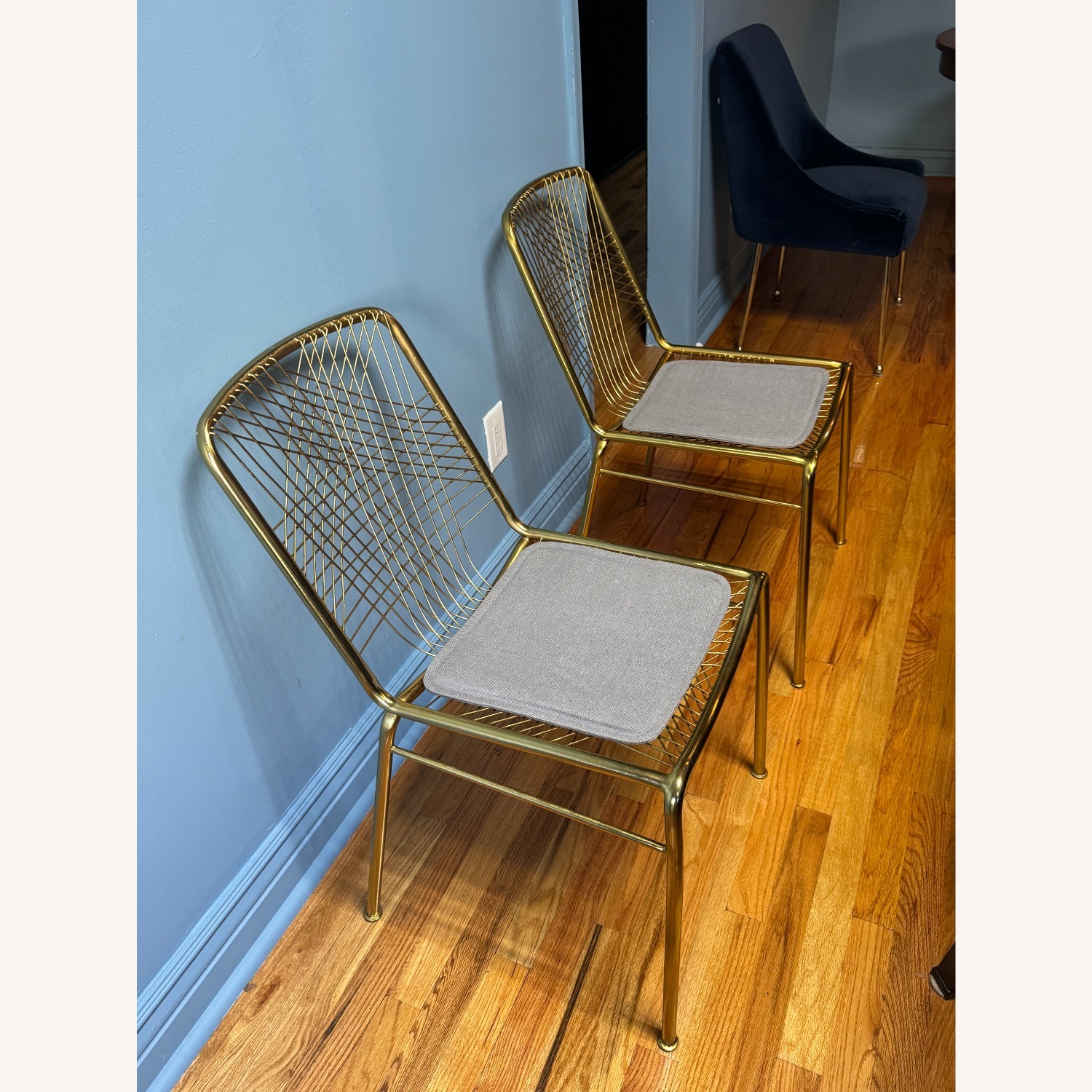CB2 Alpha Brass Metal Chairs - image-2