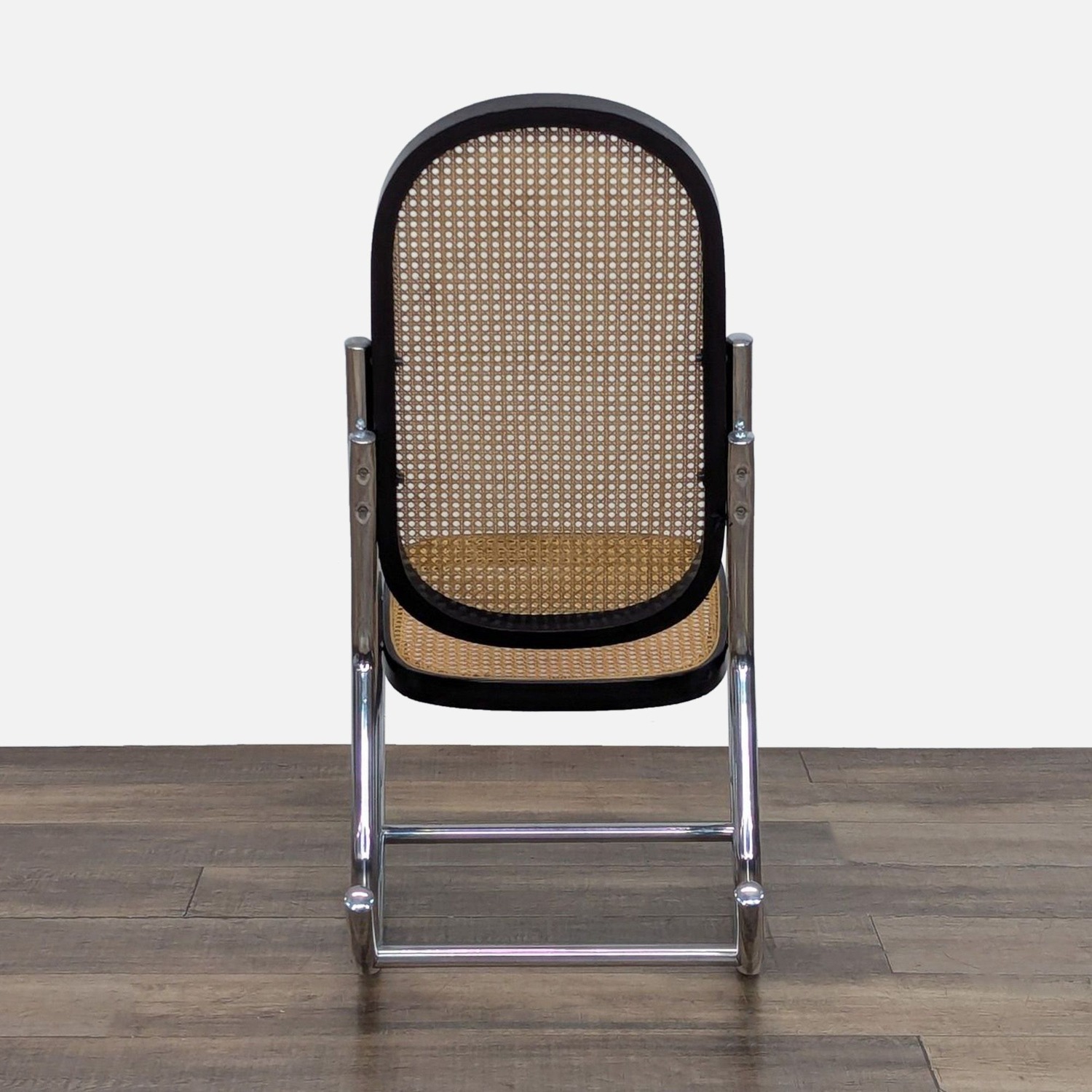 Vintage Chesa Metal and Rattan Rocking Chair	 - image-6