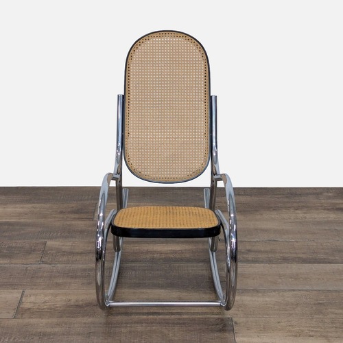 Used Vintage Chesa Metal and Rattan Rocking Chair	 for sale on AptDeco
