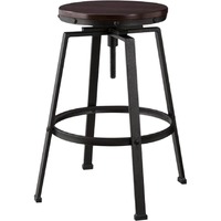 Wooden Industrial Swivel Bar Stools