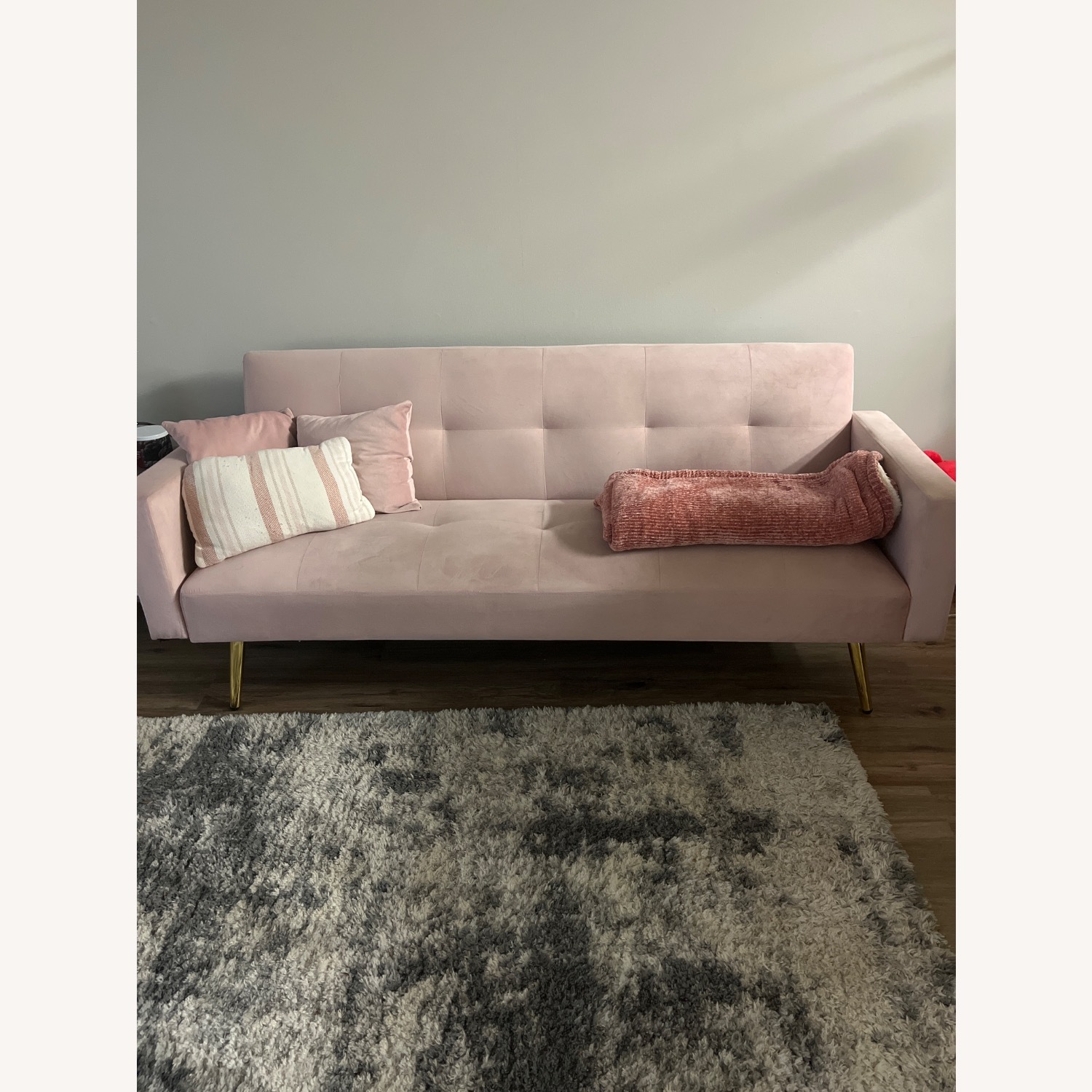Pink Futon Couch - image-1
