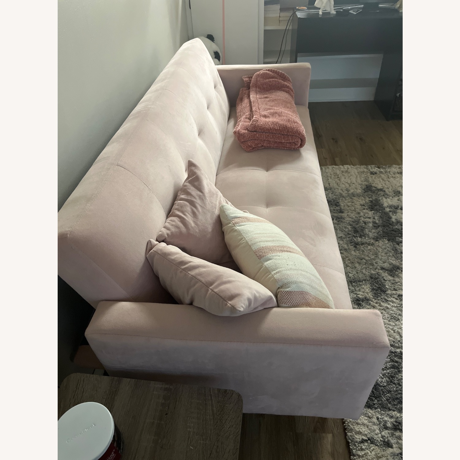 Pink Futon Couch - image-3