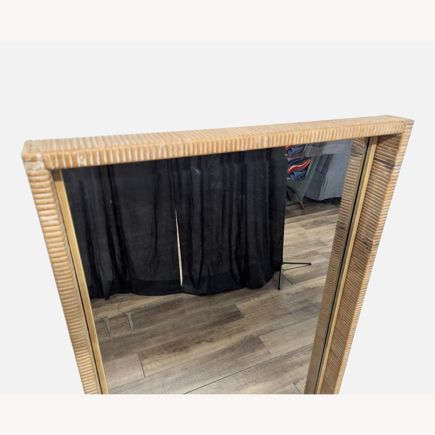 Uttermost Natural Rattan Floor Mirror - image-2