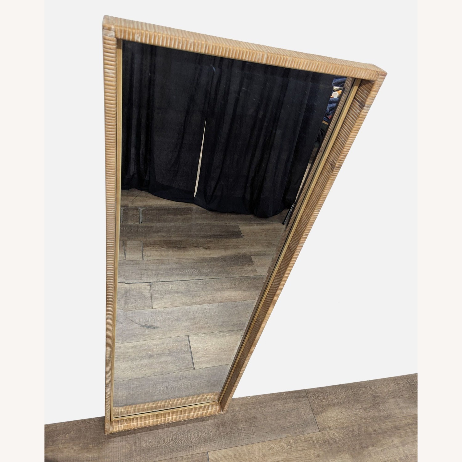 Uttermost Natural Rattan Floor Mirror - image-1