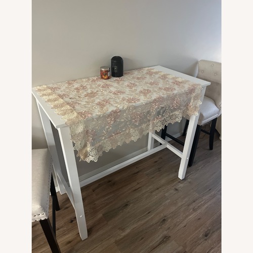 Used White Counter Height Table for sale on AptDeco