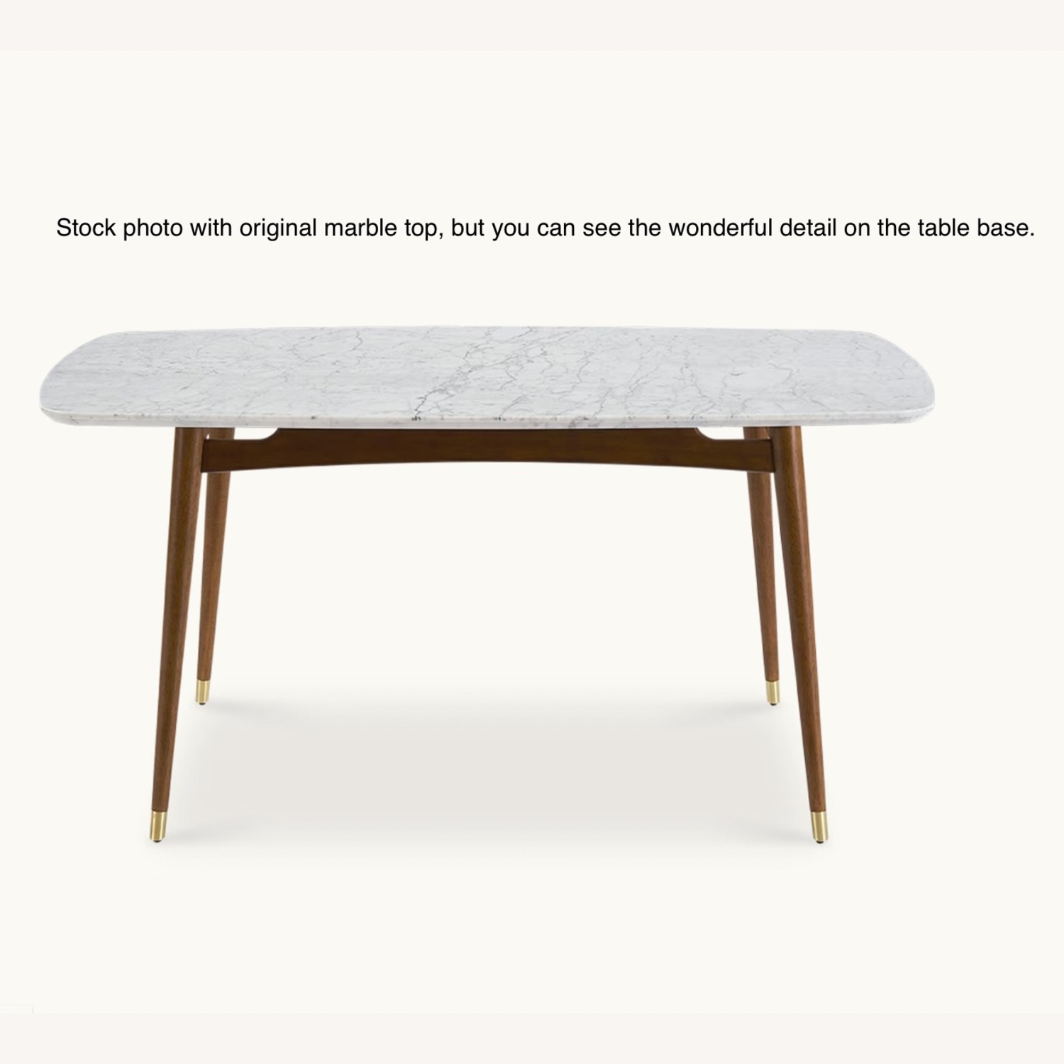 Mid-Century Dining Table - Granite Top - image-2