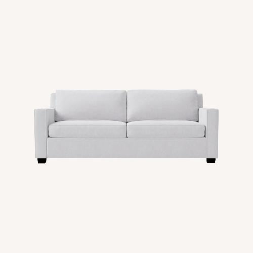 Used West Elm Henry Light Gray Velvet 3+ Seater Sofa for sale on AptDeco