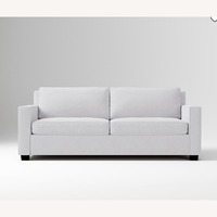 West Elm Henry Light Gray Velvet 3+ Seater Sofa