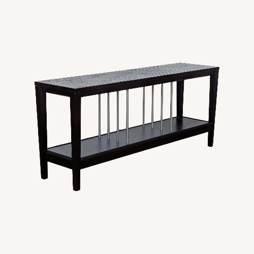 Used Baronet Furniture Wood Console Table with Metal for sale on AptDeco