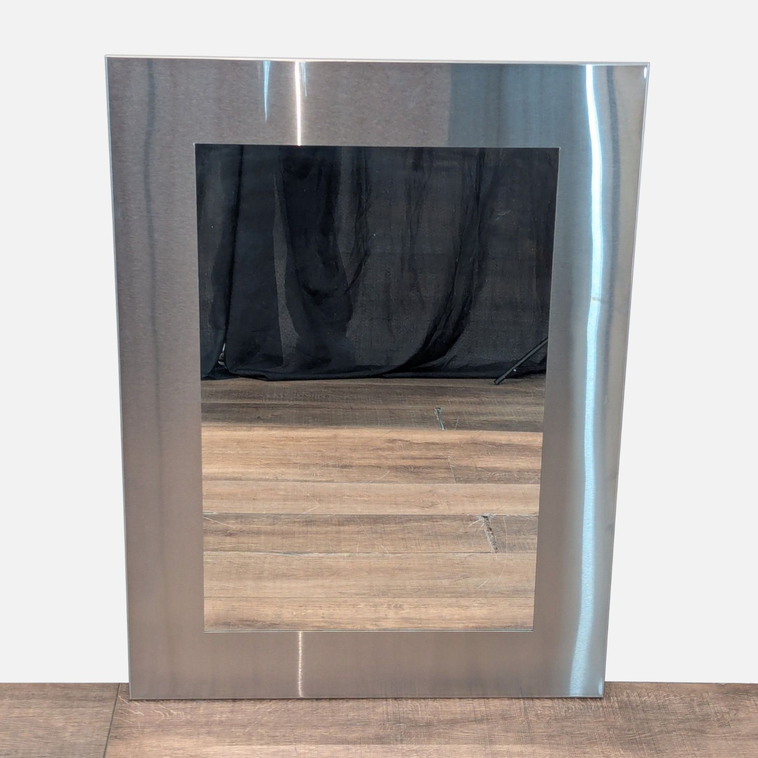 Room & Board Stainless Framed Wall Mirror - image-1