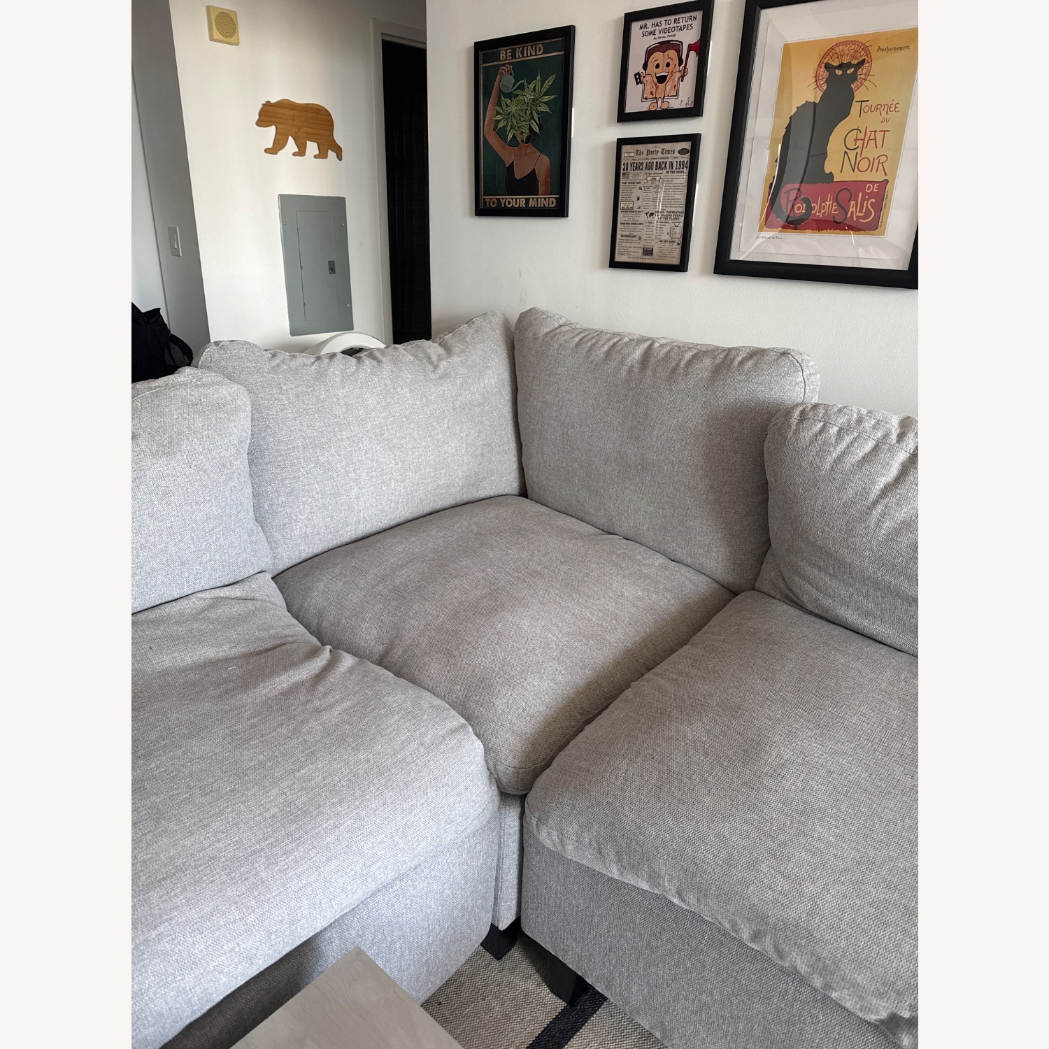 Living Spaces Jolene Silver Grey Corner - image-3