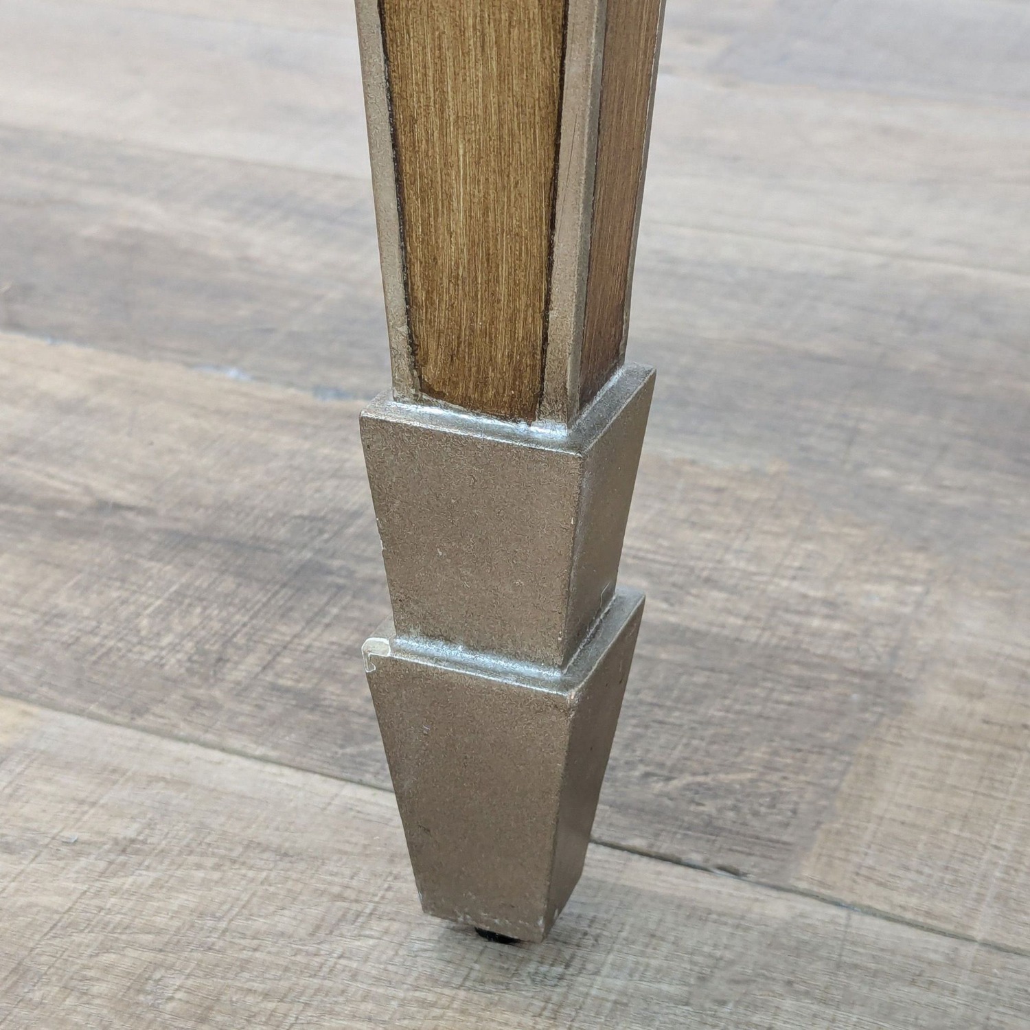 Wood Console Table with Metal Trim	 - image-6