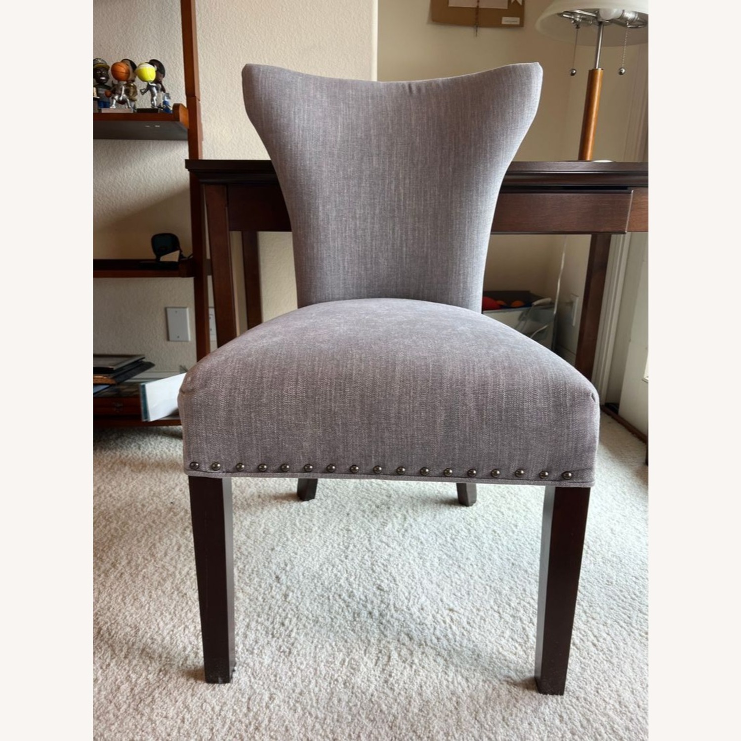Upholstered Dining Chair with Nailhead Trim	 - image-1