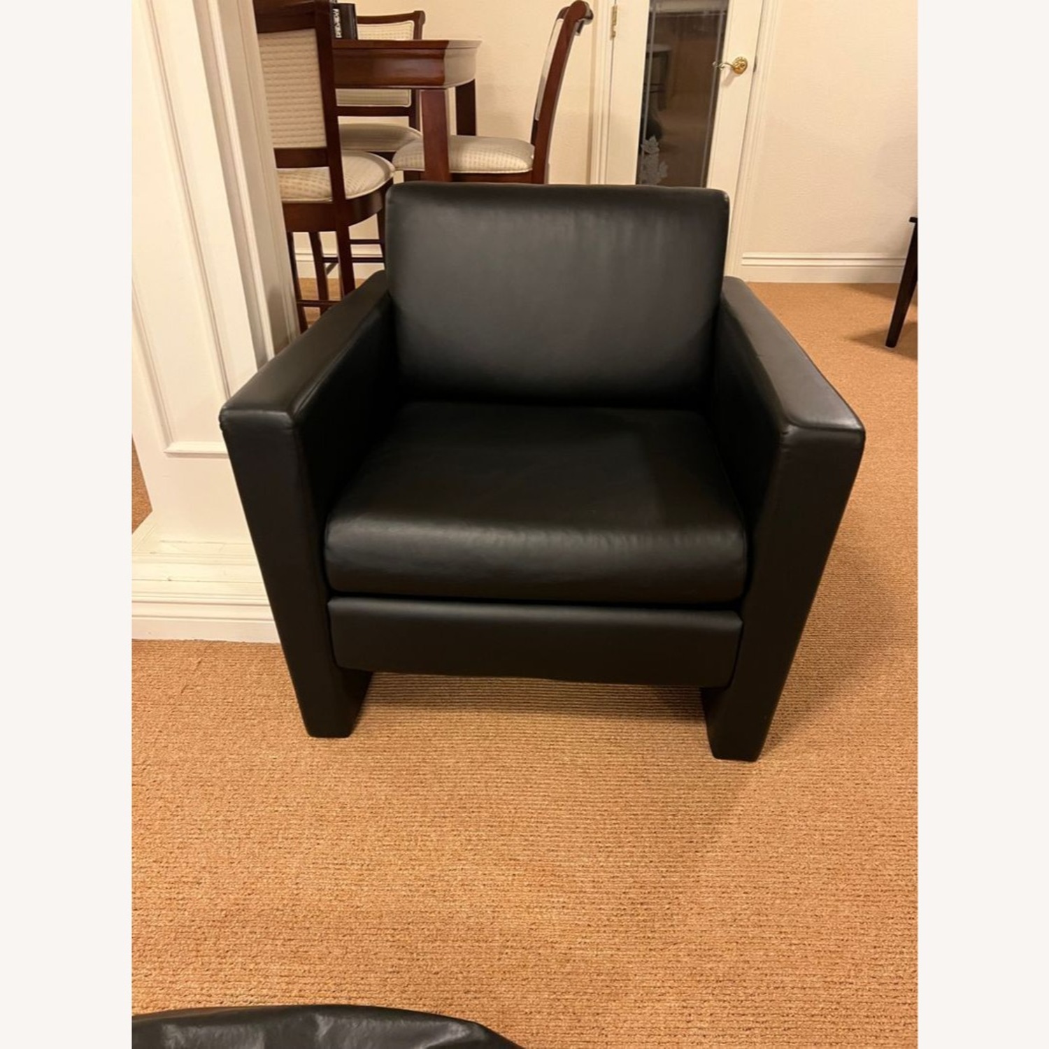 Pennant Faux Leather Modern Lounge Chair - image-1