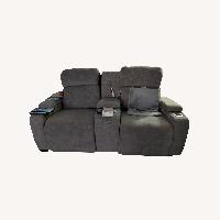 Living Spaces Light Gray Electric Recliner 