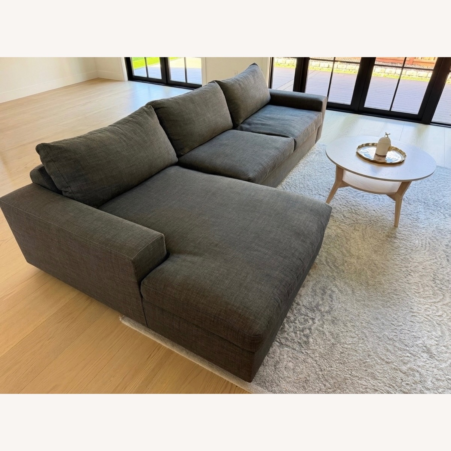 True Modern Dark Gray 2 Piece Sectional - image-2