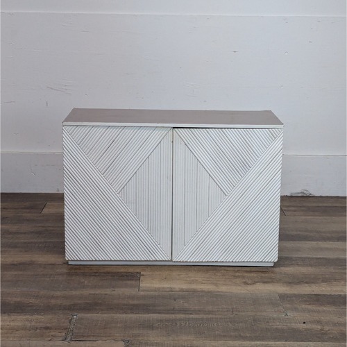 Used Halsey Solid Wood 2 Door Sideboard with Hand-Carved for sale on AptDeco