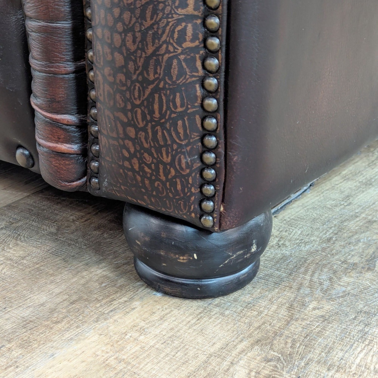 Classic Custom Brown Leather 3-Seat Sofa - image-10