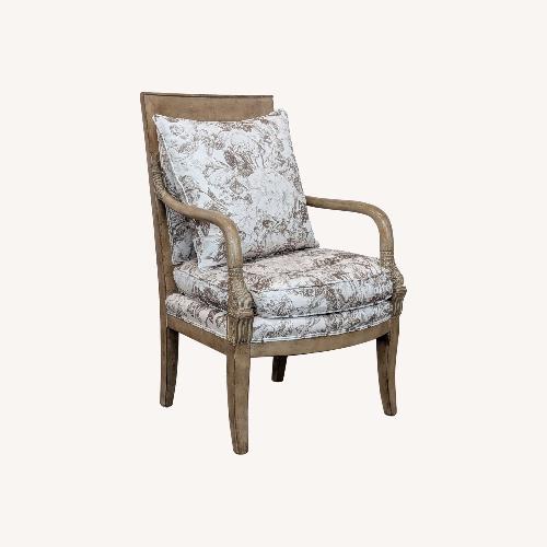 Used Vintage Style Accent Chair with Floral Cushions	 for sale on AptDeco