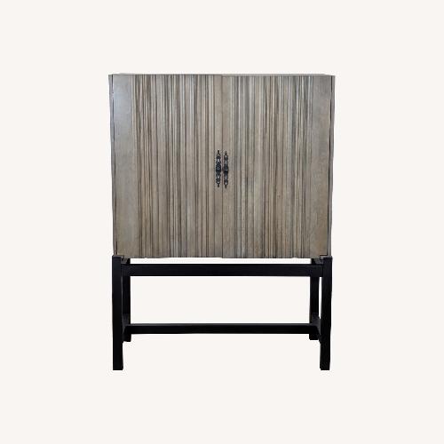 Used Wood Cabinet on Metal Base for sale on AptDeco