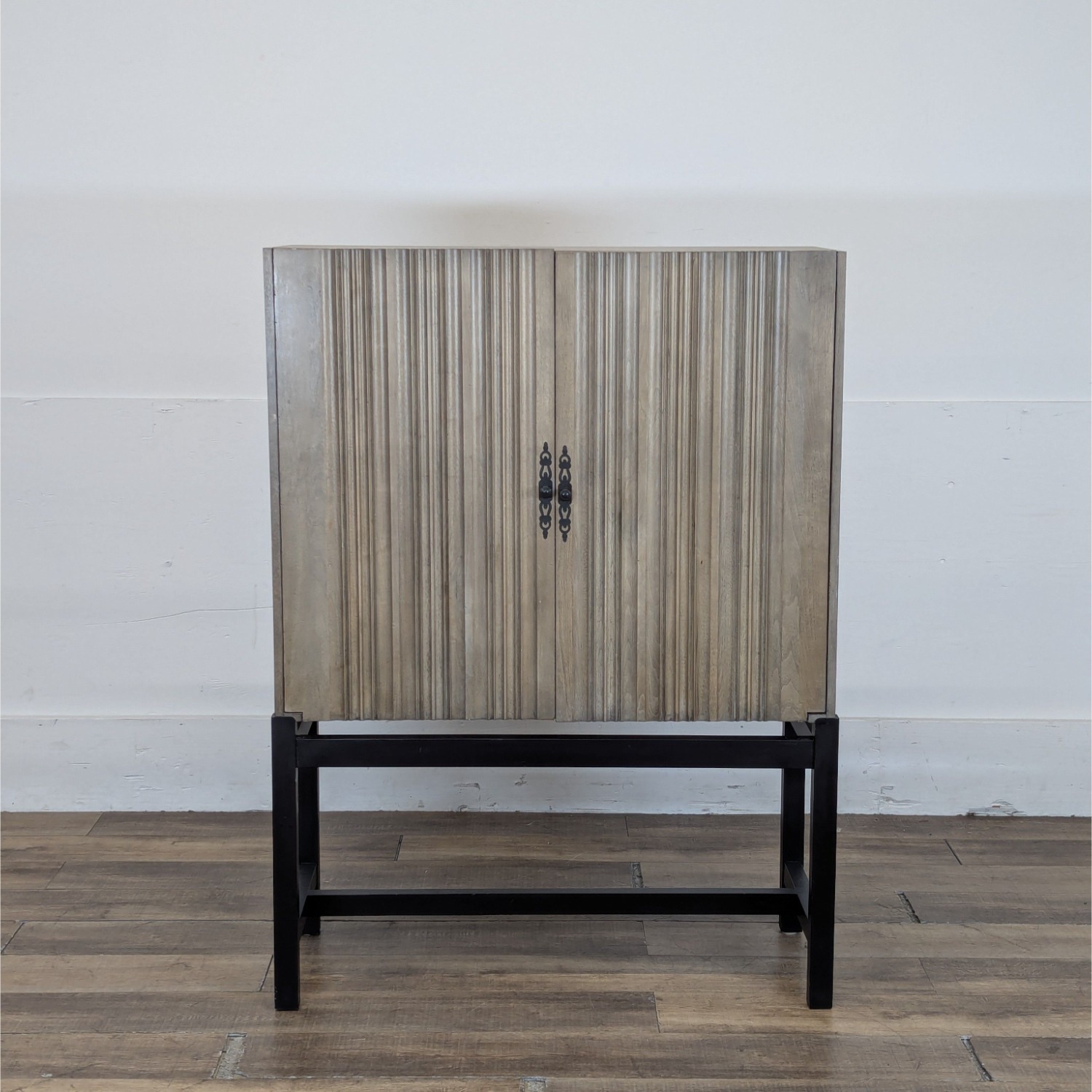 Wood Cabinet on Metal Base - image-1