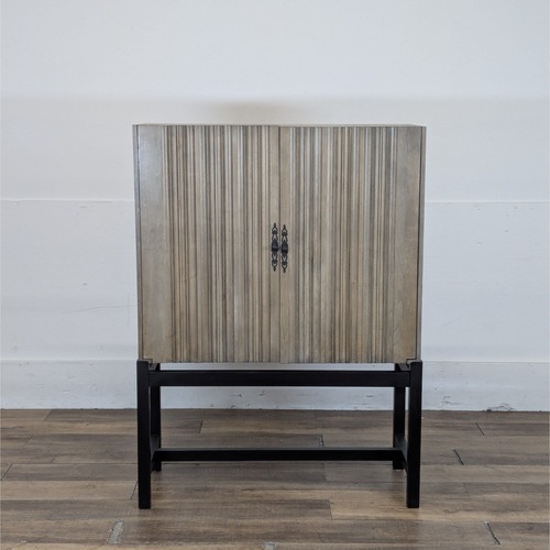 Used Wood Cabinet on Metal Base for sale on AptDeco