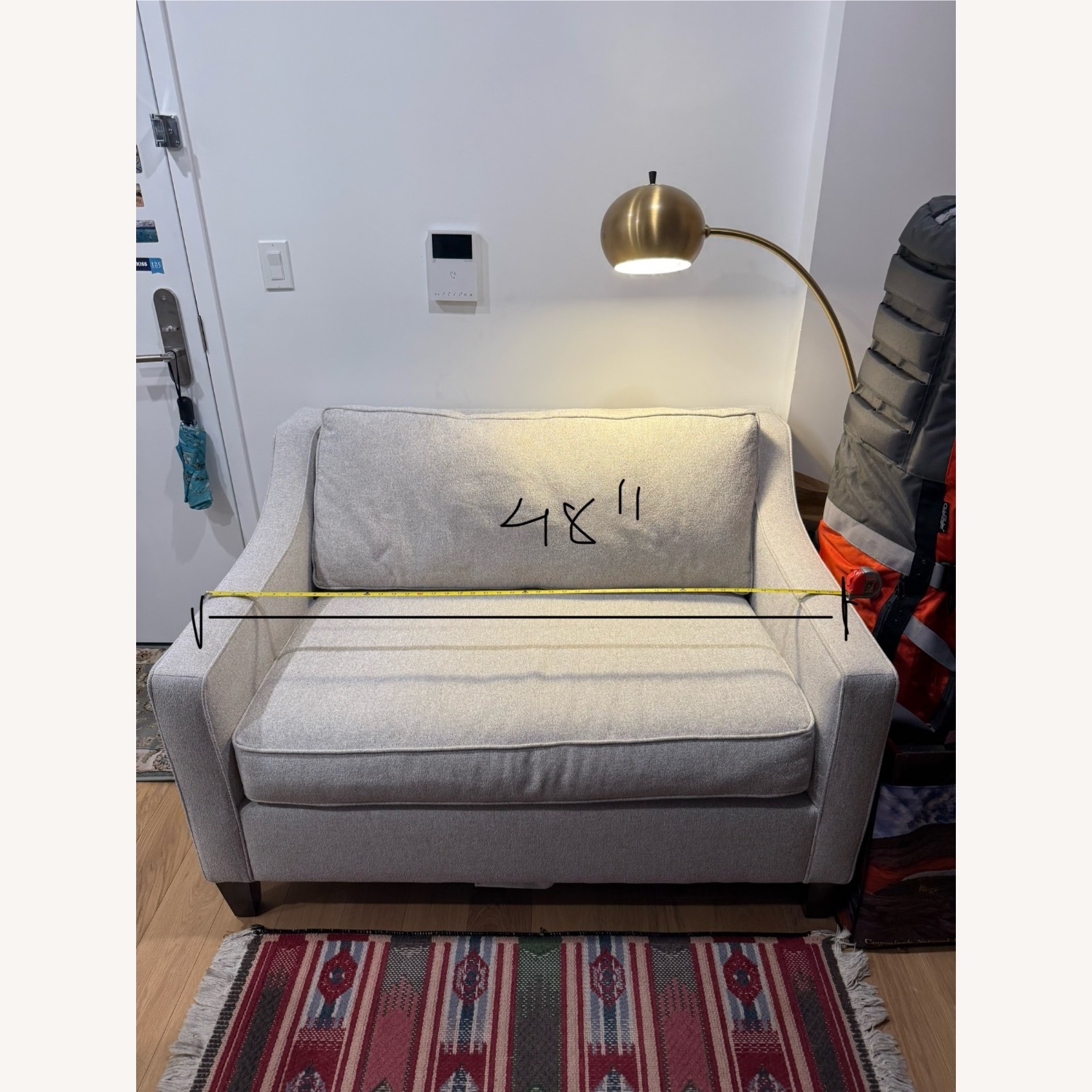 West Elm Light Gray Sleeper Sofa - image-4