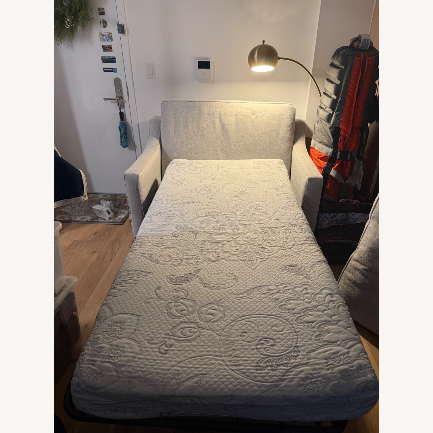 West Elm Light Gray Sleeper Sofa - image-3