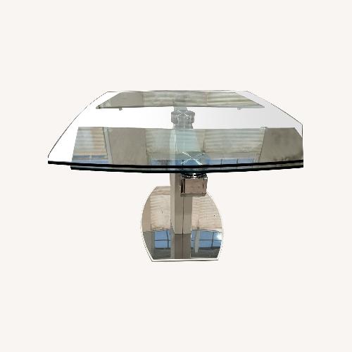 Used Caligaris Table with Glass Top for sale on AptDeco
