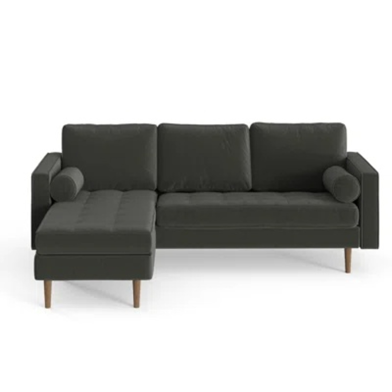 All Modern Gray Sectional Sofa W Right Chaise - image-0