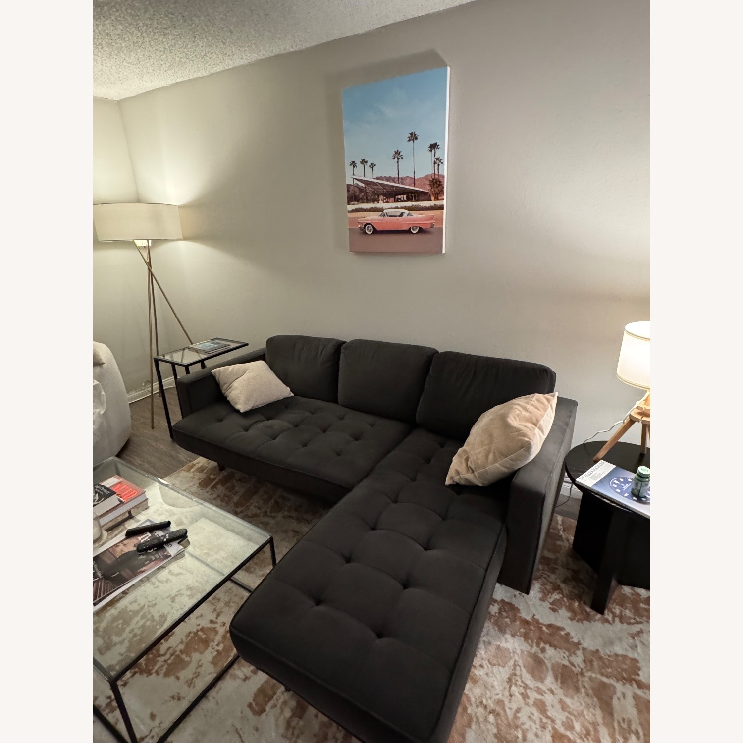 All Modern Gray Sectional Sofa W Right Chaise - image-1