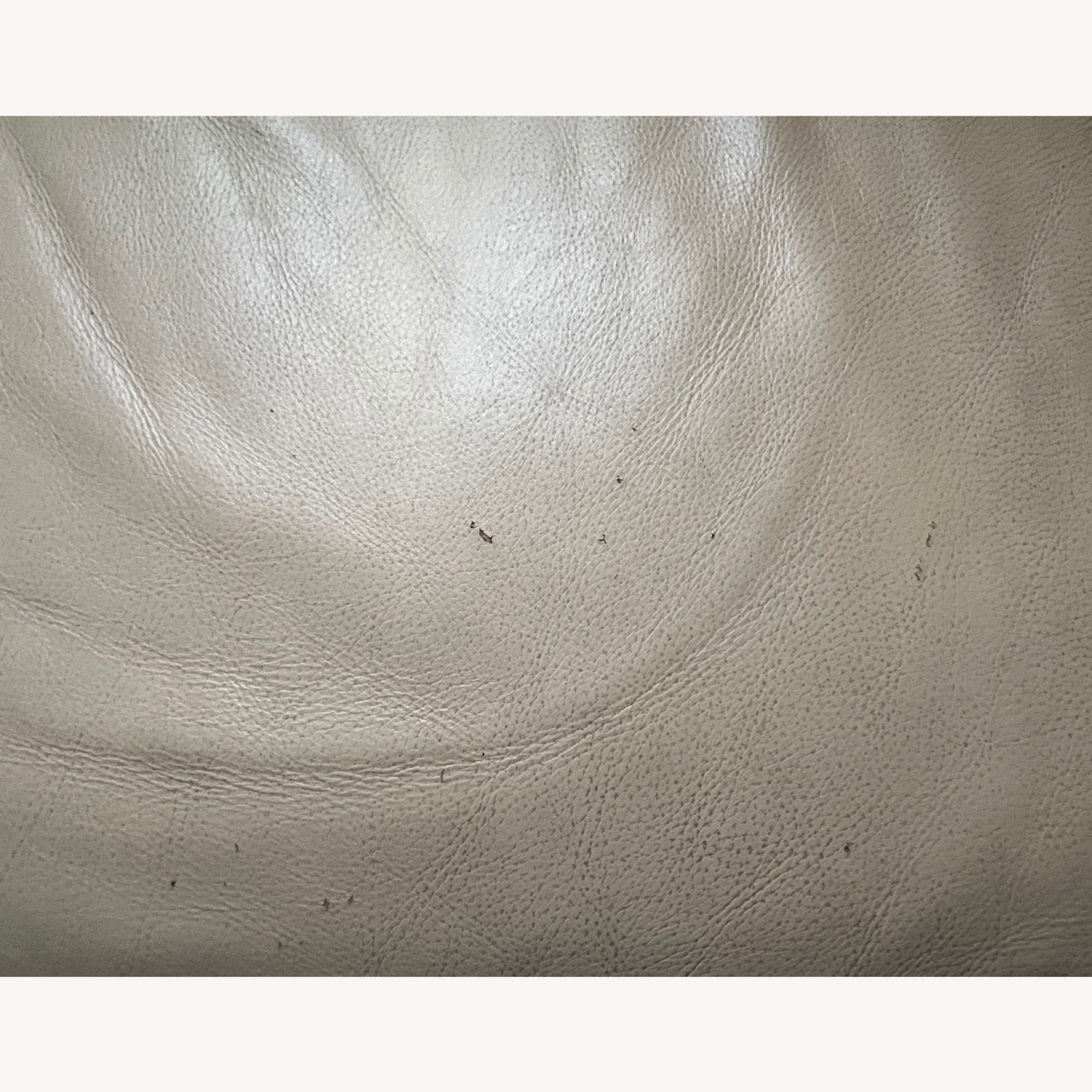 Macy's Beige Leather Sofa  - image-3