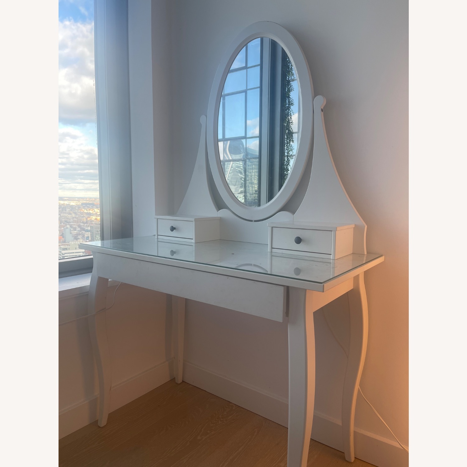 IKEA Hemnes Dressing Table with Mirror - image-1