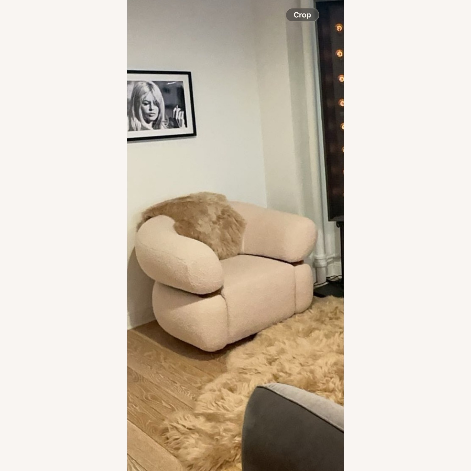 Perigold White Boucle Armchair - image-2