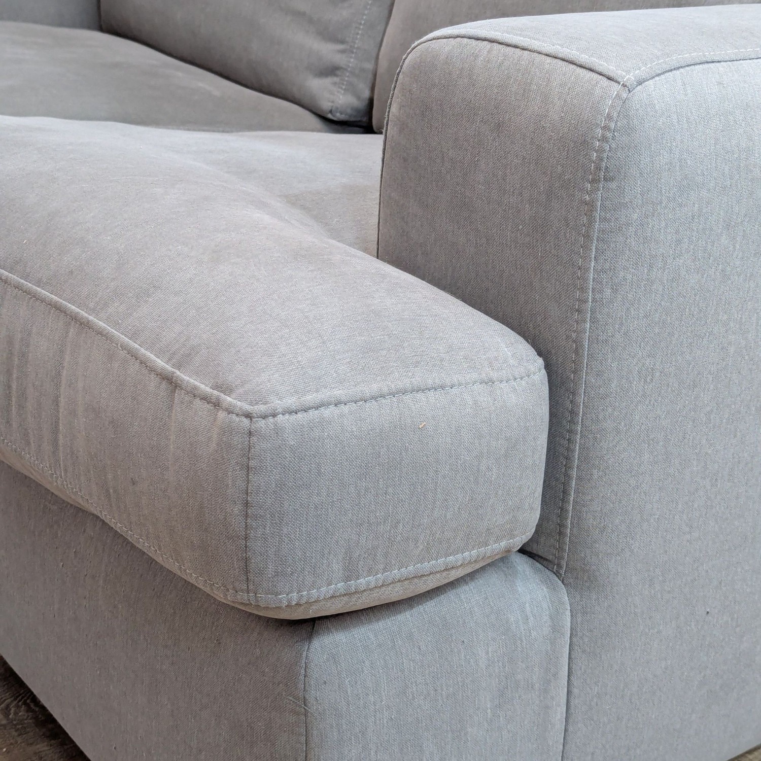 Contemporary Loveseat with Track Arms	 - image-8