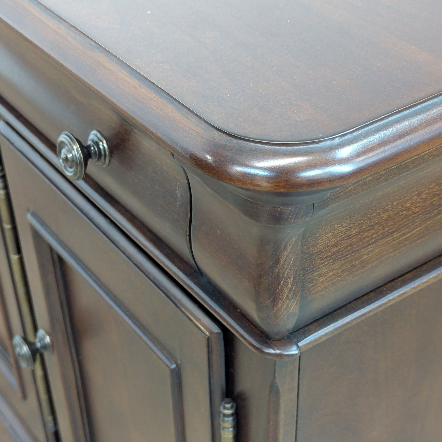 Dark Brown Wood Sideboard - image-9