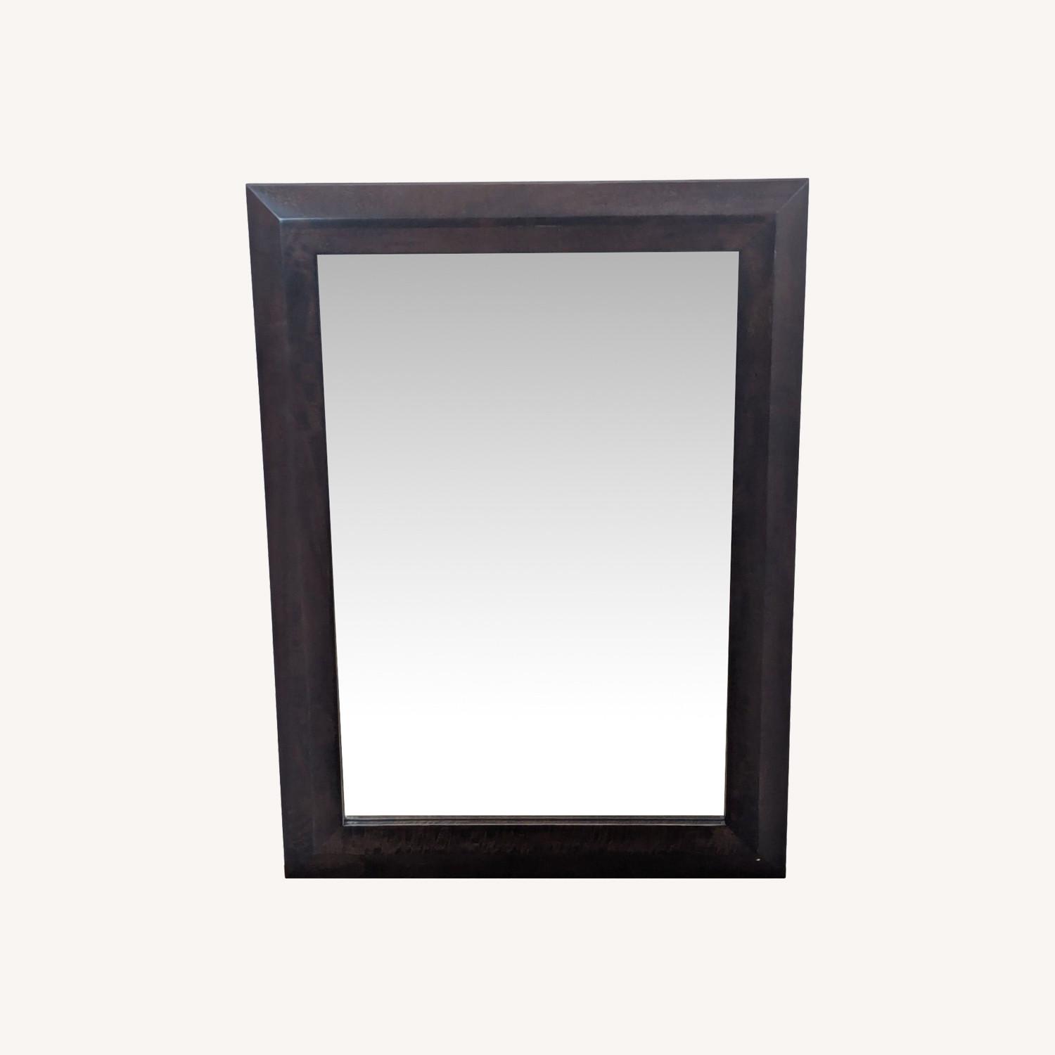Crate & Barrel Wood Framed Wall Mirror - image-0