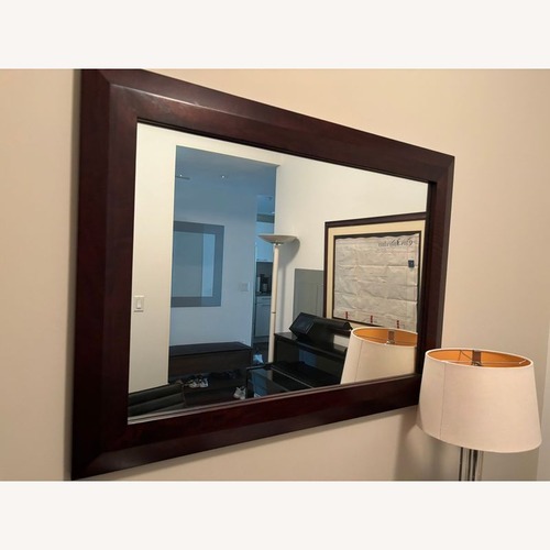 Used Crate & Barrel Wood Framed Wall Mirror for sale on AptDeco