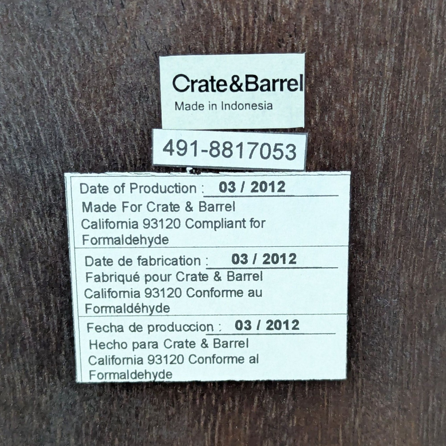 Crate & Barrel Wood Framed Wall Mirror - image-7