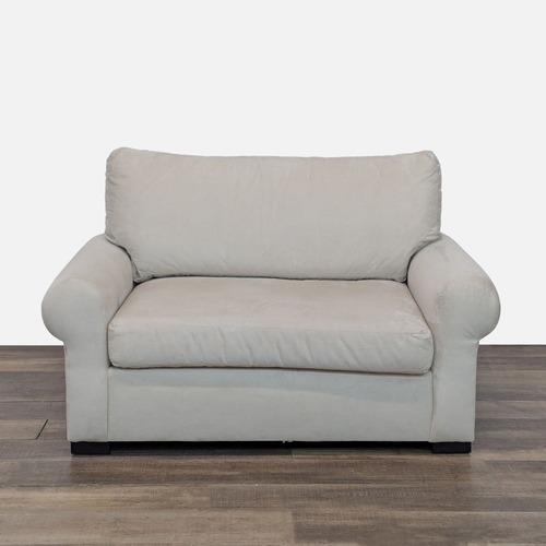 Used Pottery Barn Turner Roll Arm Twin Sleeper Sofa for sale on AptDeco