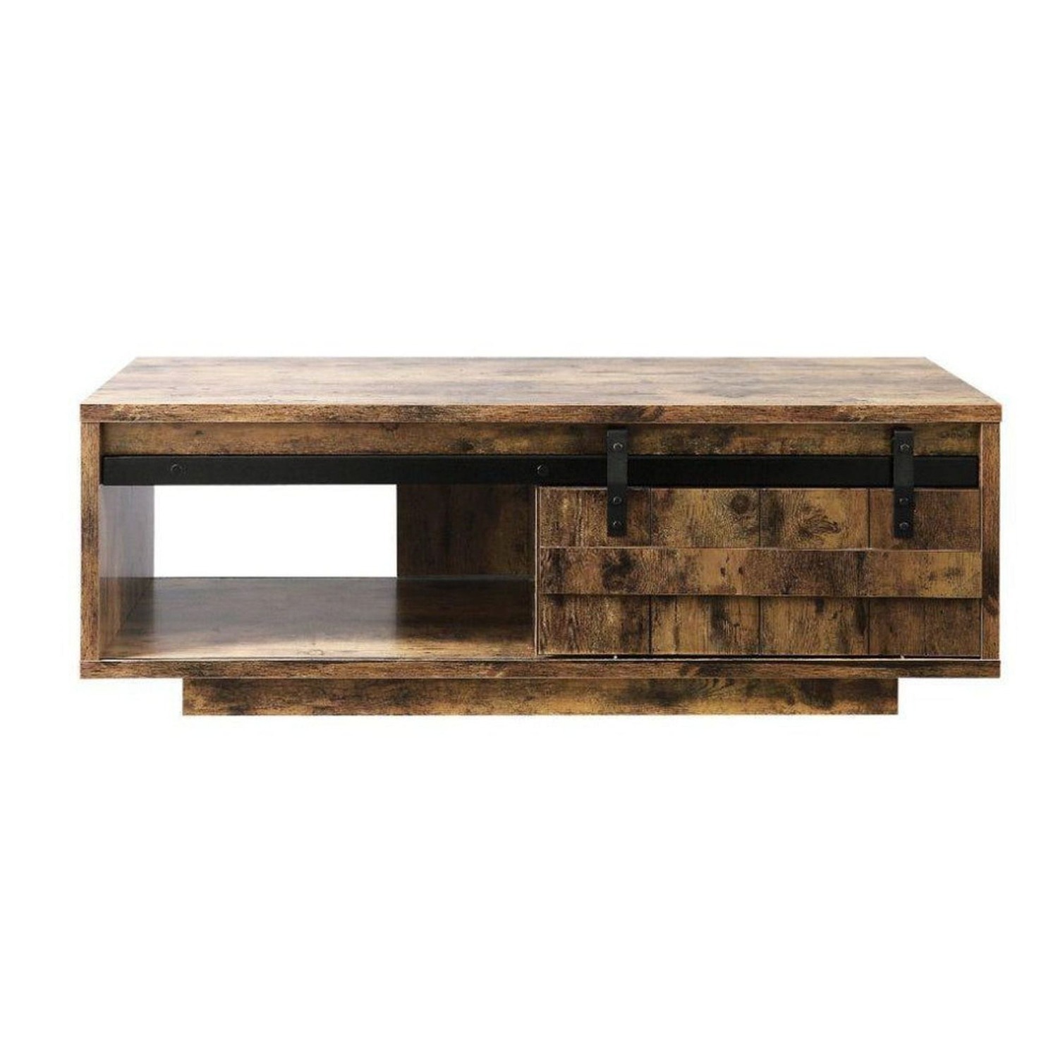Chickanaw Rustic Oak Coffee Table with Sliding - image-2