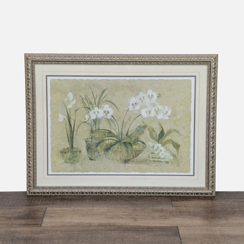 Used Cheri Blum Four Potted Orchids Framed Print	 for sale on AptDeco