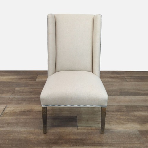 Used High Back Wing Dining Chair with Nailhead Trim	 for sale on AptDeco