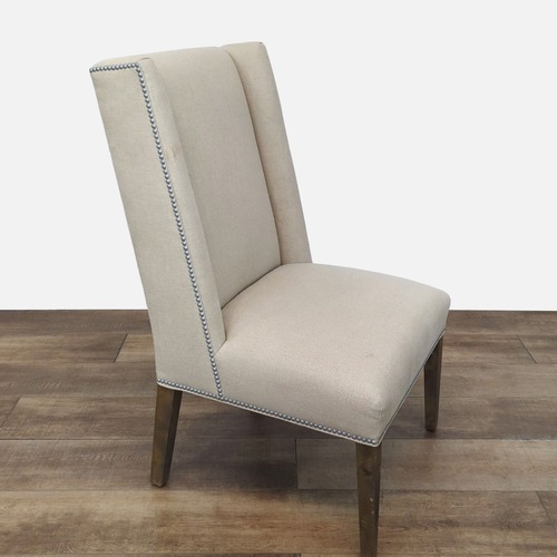 Used High Back Wing Dining Chair with Nailhead Trim	 for sale on AptDeco