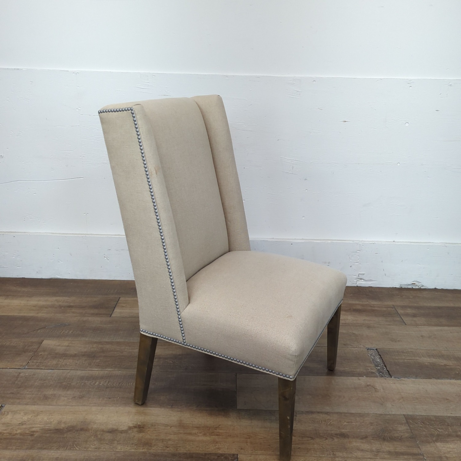 High Back Wing Dining Chair with Nailhead Trim	 - image-8
