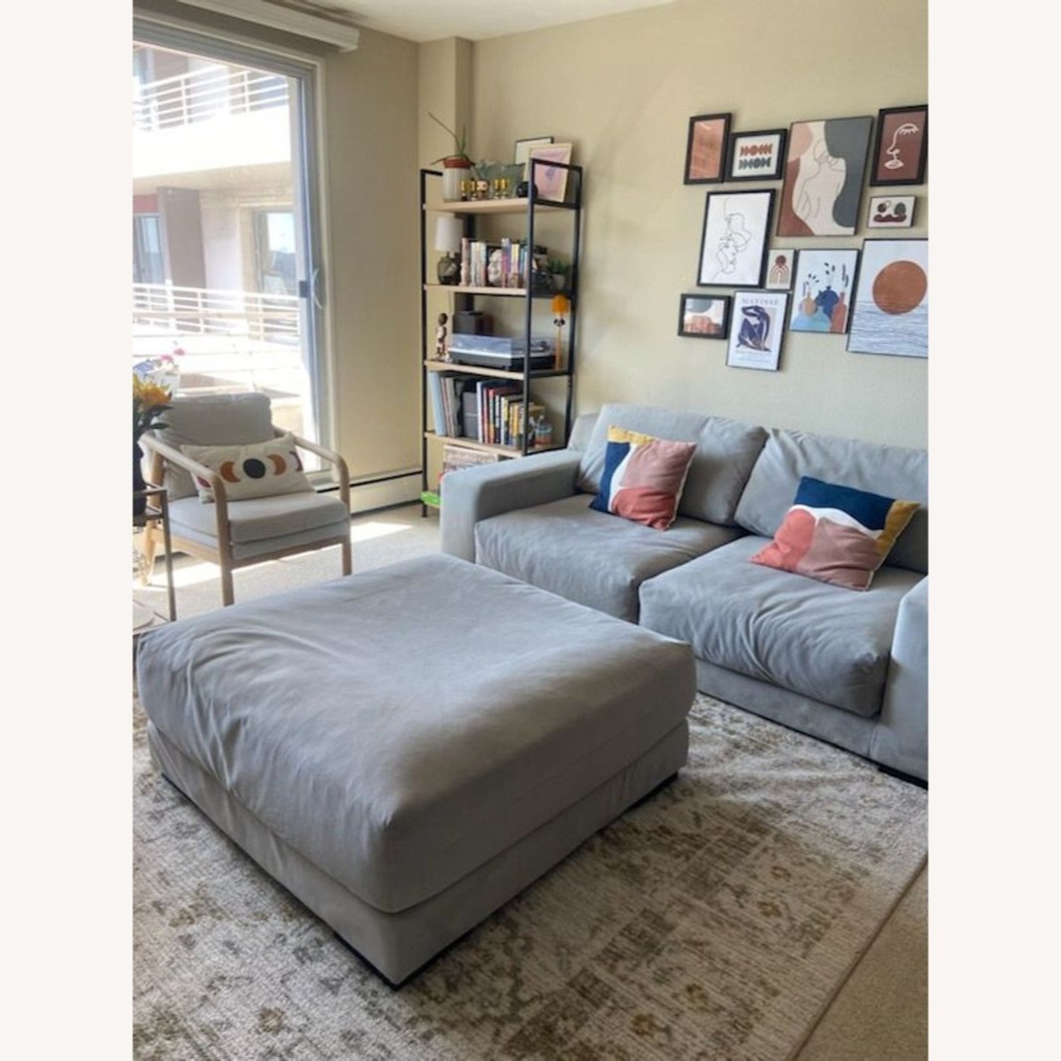 West Elm Dalton Ottoman - image-1