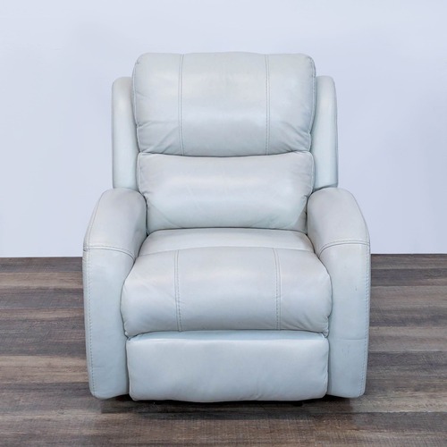 Used Macy‚ Leiston Leather Dual Power Recliner  for sale on AptDeco